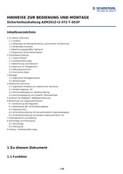 Schmersal AZM201Z-I2-ST2-T-SD2P Bedienung Und Montage