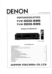 Denon DCD-695 Wartungsanleitung