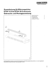 STIEBEL ELTRON ETW 36 E electronic Gebrauchs- Und Montageanweisung