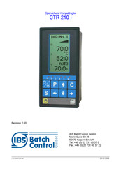 IBS BatchControl CTR 210 i Bedienungsanleitung