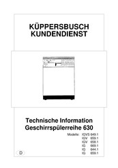 Küppersbusch 630 Serie Technische Information