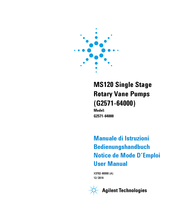 Agilent Technologies MS120 Single Stage Rotary Vane Bedienungshandbuch