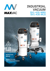 Maxvac SV1-430-MBS Gebrauchs- Und Wartungsanleitungen