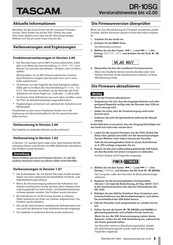 Tascam DR-10SG Kurzanleitung
