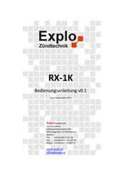 Explo RX-1K Bedienungsanleitung