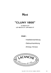 Lacanche LCF 1852 CT Bedienungsanleitung