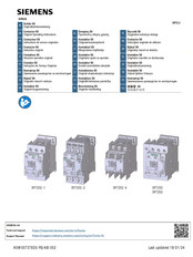 Siemens SIRIUS 3RT202 -4 Serie Originalbetriebsanleitung