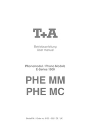 T+A PHE MC 1100 E Bedienungsanleitung