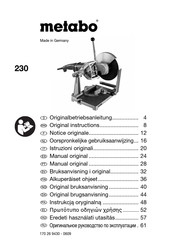 Metabo 230 Originalbetriebsanleitung