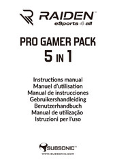 SubSonic Raider PRO GAMER PACK 5 IN 1 Benutzerhandbuch