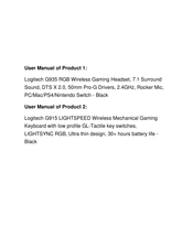 Logitech G G935 RGB Bedienungsanleitung