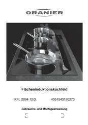 Oranier KFL 2094 12/3 Gebrauchs- Und Montageanweisung