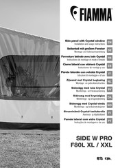 Fiamma SIDE W PRO F45 XXL Montage- Und Gebrauchsanleitung