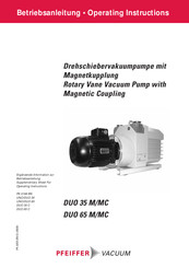 Pfeiffer Vacuum DUO 35 MC Betriebsanleitung