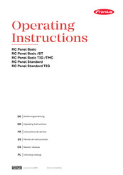 Fronius RC Panel Standard TIG Bedienungsanleitung