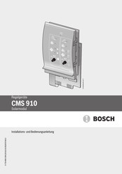 Bosch CMS 910 Installations- Und Bedienungsanleitung