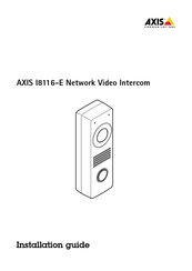 Axis Communications I8116-E Installationsanleitung