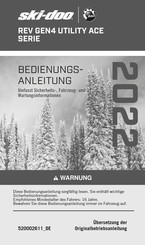 BRP ski-doo REV GEN4 UTILITY ACE 2022 Serie Bedienungsanleitung