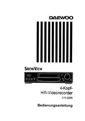 Daewoo SHOWVIEW DVR-G892 Bedienungsanleitung