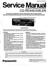 Panasonic CQ-RD445LEN Serviceanleitung