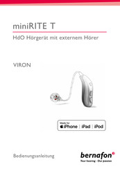 Bernafon VIRON 7 miniRITE T R Bedienungsanleitung