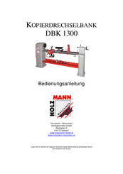 HOLZMANN-MASCHINEN DBK 1300 Bedienungsanleitung