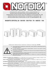 LA NORDICA INSERTO CRYSTAL 80EVO Anweisungen Für Die Aufstellung, Den Gebrauch Und Die Wartung