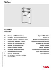 KWC RODAN RODX612E Montage- Und Betriebsanleitung