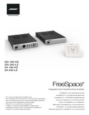 Bose Professional FreeSpace IZA 190-HZ Installations- Und Bedienungsanleitung