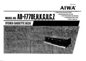 Aiwa AD-F770U Bedienungsanleitung