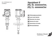 Endress+Hauser Liquiphant S FTL71 7 Serie Bedienungsanleitung
