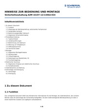 schmersal AZM 161ST-12/11RKA-024 Bedienungsanleitung