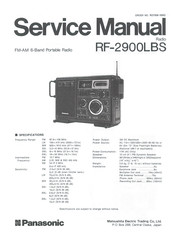 Panasonic RF-2900LBS Service