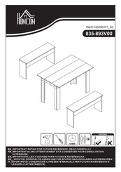 HOMCOM 835-893V00AK Montageanleitung