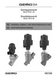 Gemü 554 Original Einbau- Und Montageanleitung