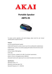 Akai ABTS-35 Bedienungsanleitung