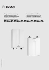 Bosch Thermotechnik TR1000 5 T Montage- Und Gebrauchsanleitung