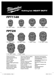 Milwaukee FPT114H Originalbetriebsanleitung