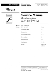 Whirlpool ADP 4594 WHM Servicesanleitung