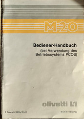 Olivetti M20 Bedienerhandbuch