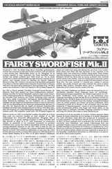 Tamiya Fairey Swordfish Mk.II Montageanleitung