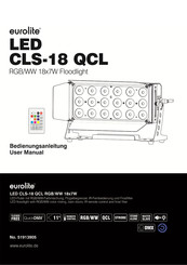 EuroLite LED CLS-18 QCL RGB/WW 18x7W Floodlight Bedienungsanleitung