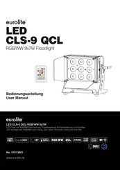 EuroLite LED CLS-9 QCL RGB/WW 9x7W Floodlight Bedienungsanleitung