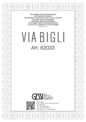 Gessi VIA BIGLI 62033 Bedienungsanleitung