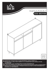 HOMCOM 835-693V00WT Montageanleitung