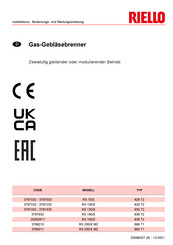 Riello RS 70/E Installations-, Bedienungs- Und Wartungsanleitung