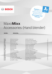 Bosch MaxoMixx MS8CM6160/01 Gebrauchsanleitung