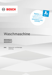 Bosch WGG244ZLFG Gebrauchs- Und Montageanleitung