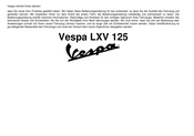 VESPA LXV 125 2007 Bedienungsanleitung