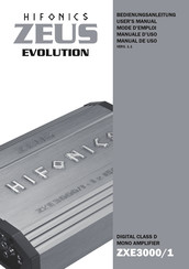 Hifonics ZEUS EVOLUTION ZXE3000/1 Bedienungsanleitung